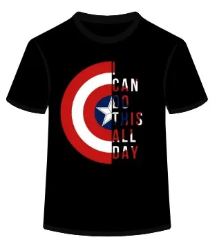 Captain America Printed T Shirt